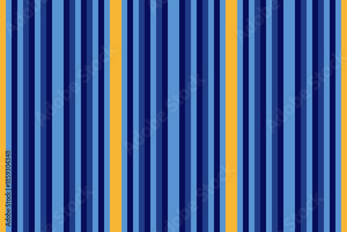 Pomplexity lines texture background, graphical pattern fabric seamless. Rniform stripe textile vertical vector in blue and amber colors.