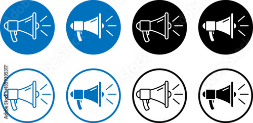 Collection of megaphone icons