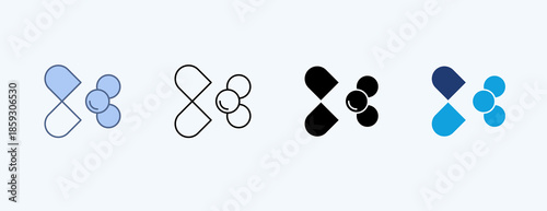 Multivitamin Multiple Icon Illustration Vector