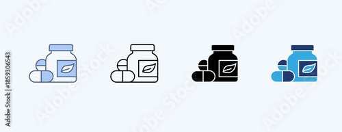Supplement Multiple Icon Illustration Vector