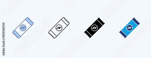 Protein Bar Multiple Icon Illustration Vector