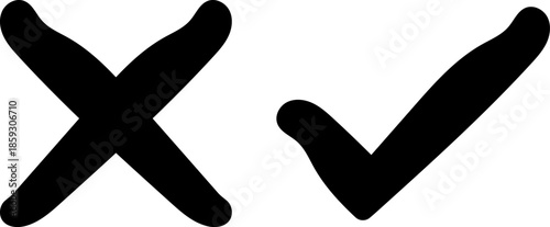 Symbols for acceptance and rejection