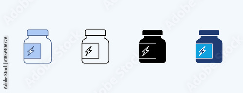Whey Multiple Icon Illustration Vector