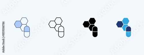 Mineral Multiple Icon Illustration Vector