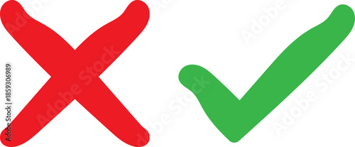 Symbols indicating approval and disapproval