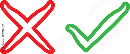 Check and cross symbols