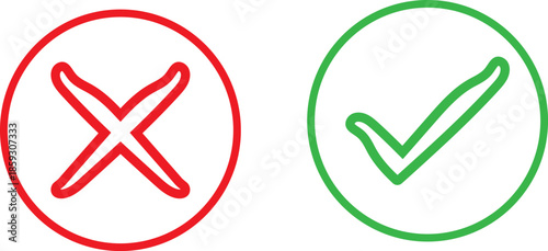 Check and cross mark symbols