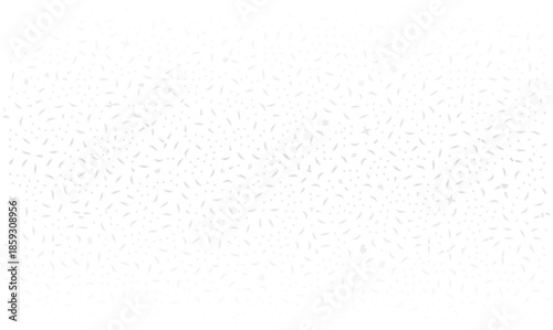 Subtle light gray abstract vector pattern featuring delicate dots and dashes on a clean white background. This modern graphic texture is ideal for digital design projects, web elements, or stylish
