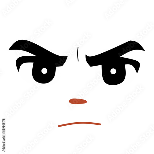 Vector illustration of a man's abstract face and a woman's beauty silhouette with black lips and eyes as a creative cartoon icon symbol for fashion logo design