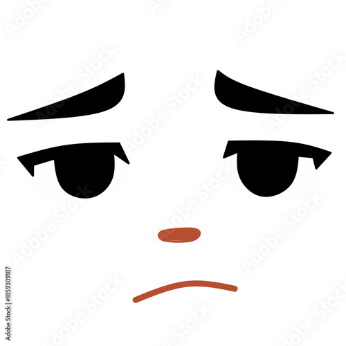 Vector illustration of an abstract man and woman face design featuring a black silhouette head with a mouth smile and fashion beauty icon eyes