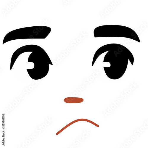 Vector illustration of a fashion woman face set with eyes and lips art design icons for beauty logo and cartoon drawing sign