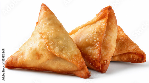Enjoying fried snacks at a street food stall during the evening