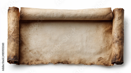Old scroll displayed on a plain background