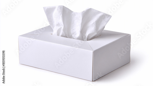 Soft tissues placed in a white box on a plain surface