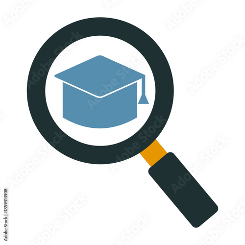Search education icon isolated on white background.