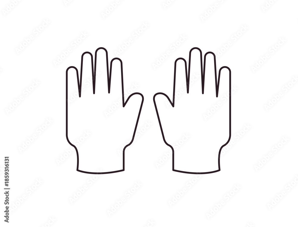 Obraz premium raising hands pair of hands raised in air happy joy celebration hand fingers emoji symbol sign icon vector illustration isolated flat