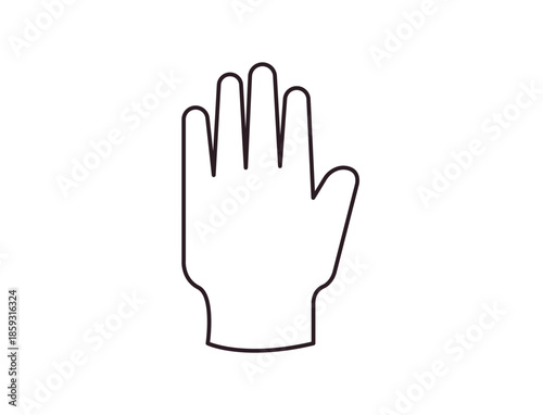 hand high five raised in the air palm finger emoji symbol sign icon vector illustration isolated flat