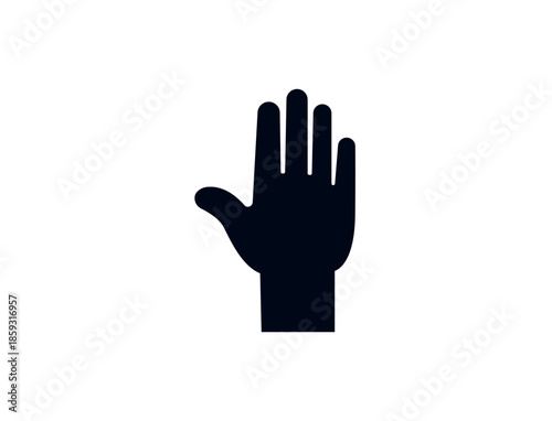 hand high five raised in the air palm finger emoji symbol sign icon vector illustration isolated flat