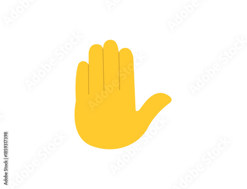 hand high five raised in the air palm finger emoji symbol sign icon vector illustration isolated flat
