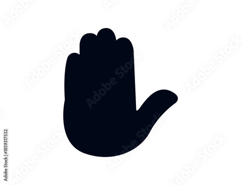 hand high five raised in the air palm finger emoji symbol sign icon vector illustration isolated flat