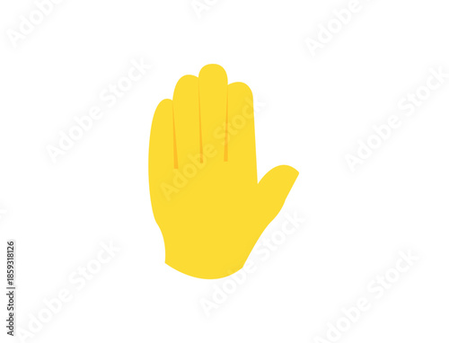 hand high five raised in the air palm finger emoji symbol sign icon vector illustration isolated flat