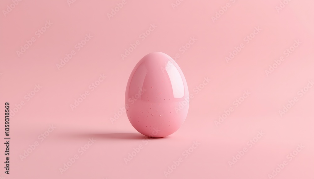 Obraz premium Pink egg on a pink background in studio light