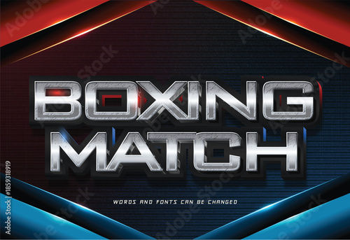 boxing text effect editable dramatic tittle