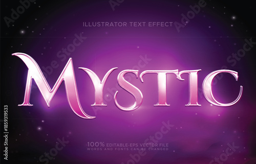 gradient pink chrome mystic text effect