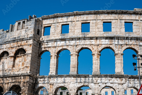 Part of the Amphitheater in Pula, Croatia