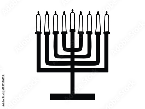 Menorah Candle Holder. Judaism Symbol Design