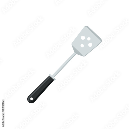 Kitchen Spatula Tool with Black Handle for Cooking and Grilling