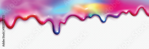 Colorful dripping paint abstract liquid background for creative design vector