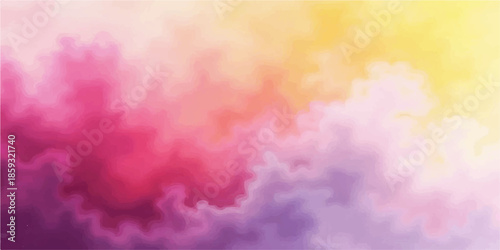 Abstract colorful watercolor background with fire smoke and sky textures