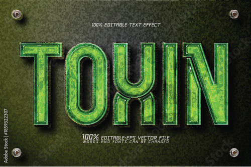 TOXIN | Industrial Green Toxic & Biohazard Text Effect