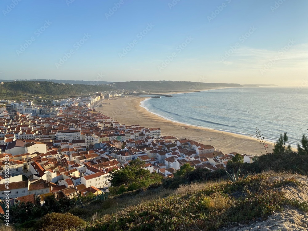 Fototapeta premium view of Nazaré Town, Portugal