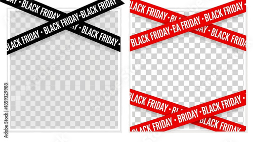 Holiday sale promotion and advertising tape frames for social media post design inspiration