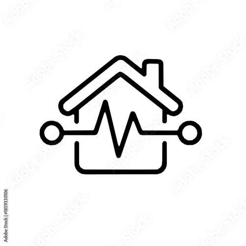 Remote patient monitoring digital healthcare accessibility icon (vector)