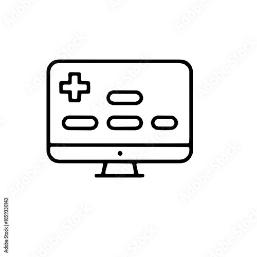 Telemedicine triage priority assessment rounded accessibility icon (vector)