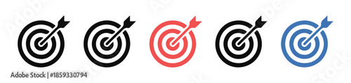 Target with arrow icon for goal achievement and successful business strategy vector illustration
