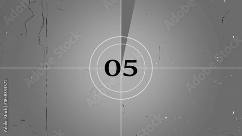 Movies start intro 1 2 3 4 5 6 7 8 9 10 count down for cinematic film opener and video intro animation