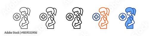 Maternal Health Different Set Vector Icon