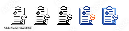 Medical Chart Different Set Vector Icon