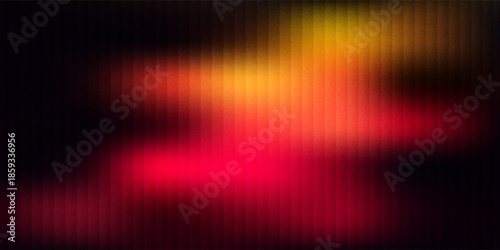 Summer sunset glow with vibrant gradient light with fractal glass effect and illuminated with warm blending glowing tones. Vibrant sunset glowing through geometric structural glass.