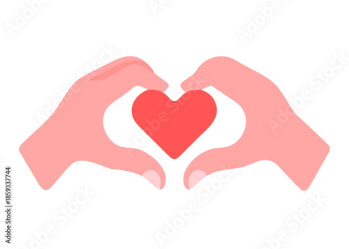  hand holding red heart icon 