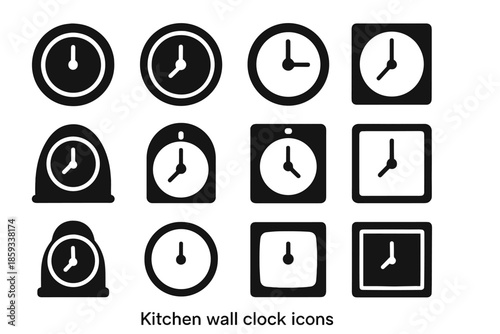 Frame vector kitchen plate clock bold panel slab pivot strip icons icon