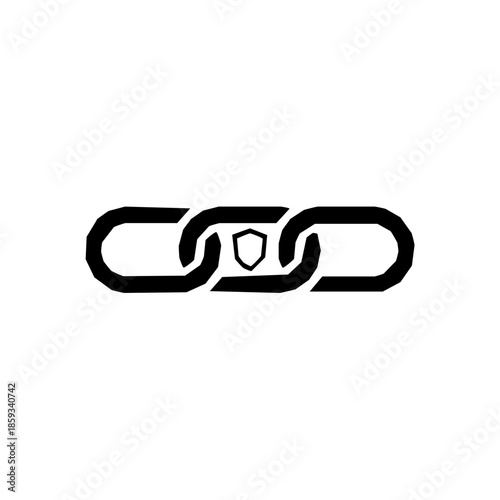 Supply chain security cyber risk rounded outline icon (vector)