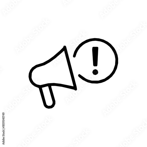 Incident reporting cybersecurity alert rounded outline icon (vector)