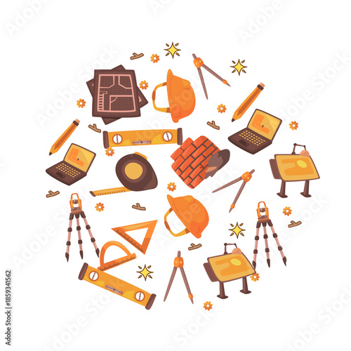 architect equipment circle pattern