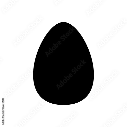 Black egg silhouette