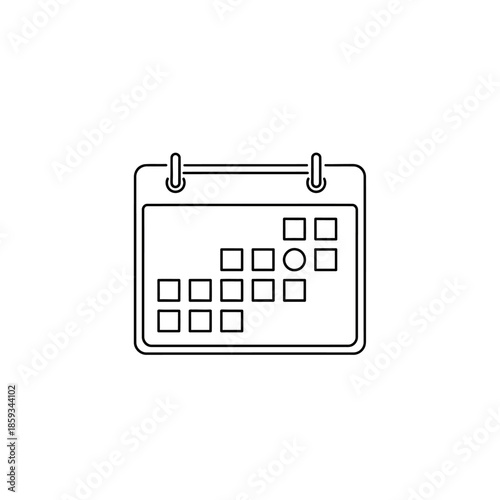 Simple Calendar Icon with Marked Dates - Planning, Scheduling, Business Icon